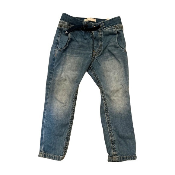 ZARA Kids Jeans Denim Drawstring Blue Size 2-3 - Picture 1 of 10